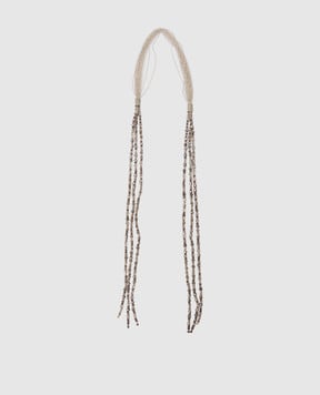 Peserico Brown necklace with monil chain A35506C0CC779