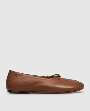 Marsell Girella brown leather ballet flats MW7072P010