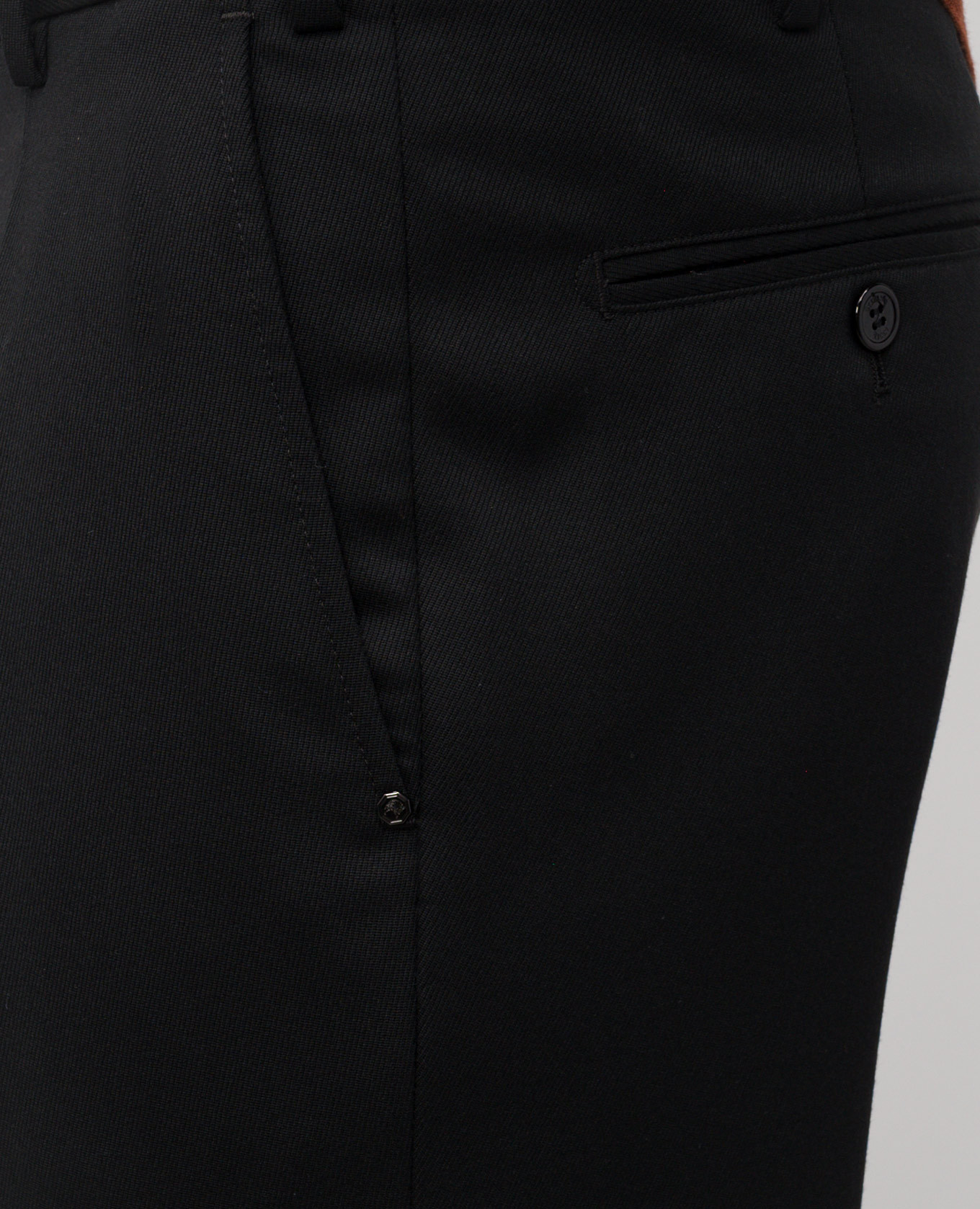 

Black wool trousers with logo Stefano Ricci