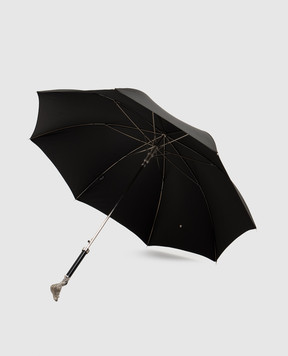 Pasotti Black Luxury Cobra Cane Umbrella OMITUO478MINICHEVRON9