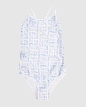Balmain Children's swimsuit with branded print BYCA39Z3779610