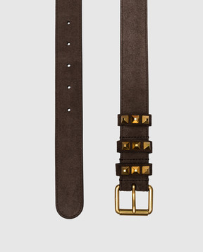 Valentino Flaneuse brown suede belt 8W2T0SV3SWU