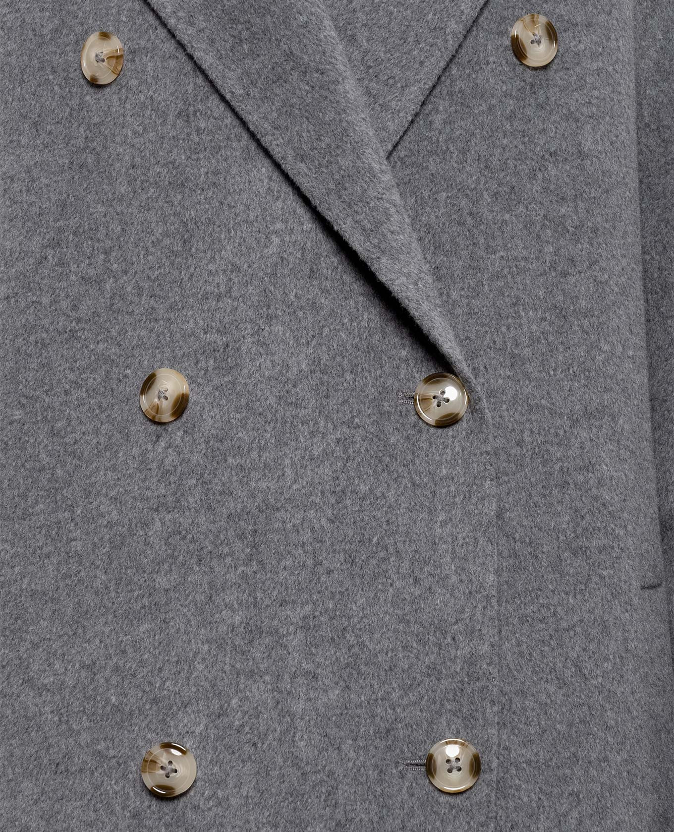 Grey double-breasted coat IRVIN made of wool and cashmere Loulou de Saison 5