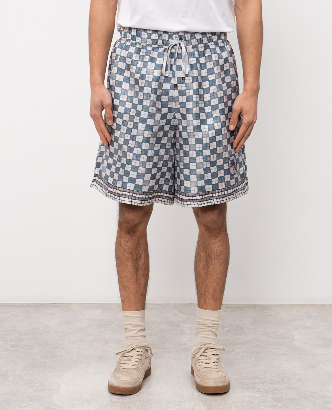 Checked silk shorts AMIRI 3