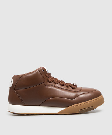 Puffy Yard brown leather high-tops