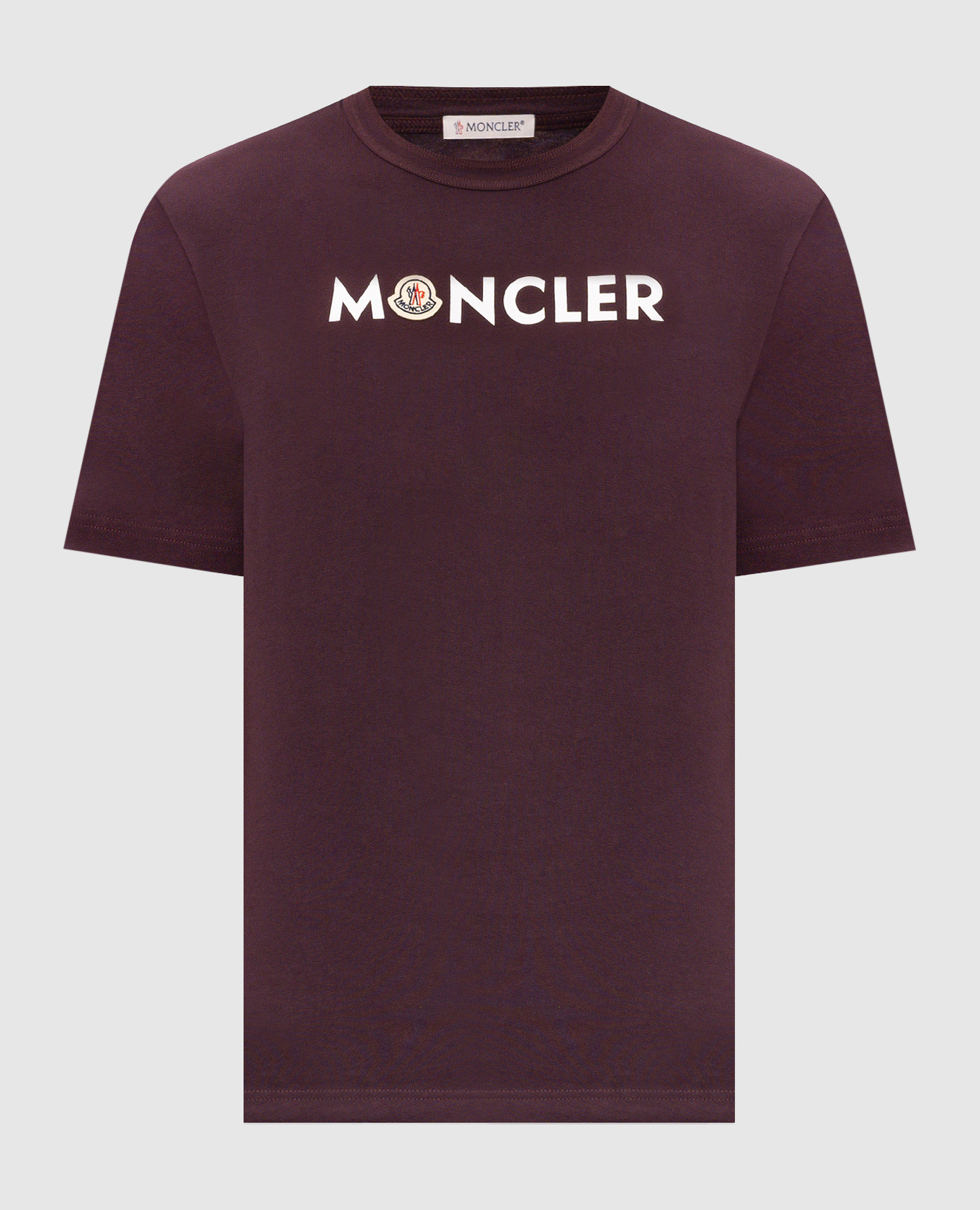 Burgundy t-shirt with logo print