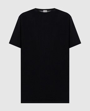 Toteme Black straight-cut T-shirt 253WRT0531YA0079