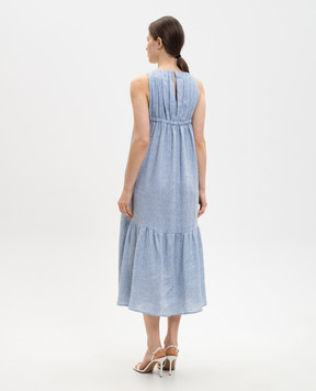 Peserico Blue linen dress S02226D02600