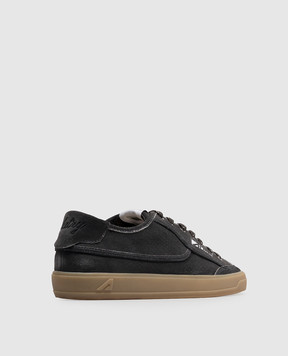 AUTRY WINDSCAPE dark grey suede sneakers SCLMKQ06