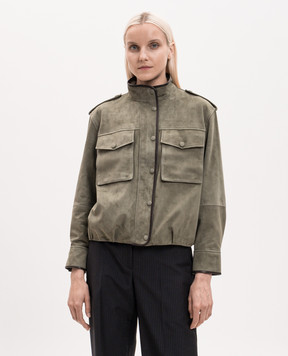 Babe Pay Pls Green suede jacket 2615SUEDE