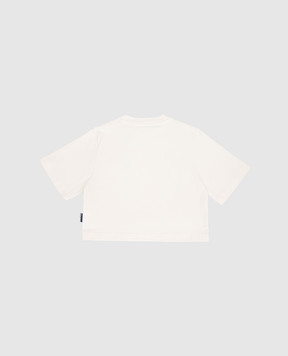 Palm Angels Children's ivory T-shirt with print PGAA004S26JER002