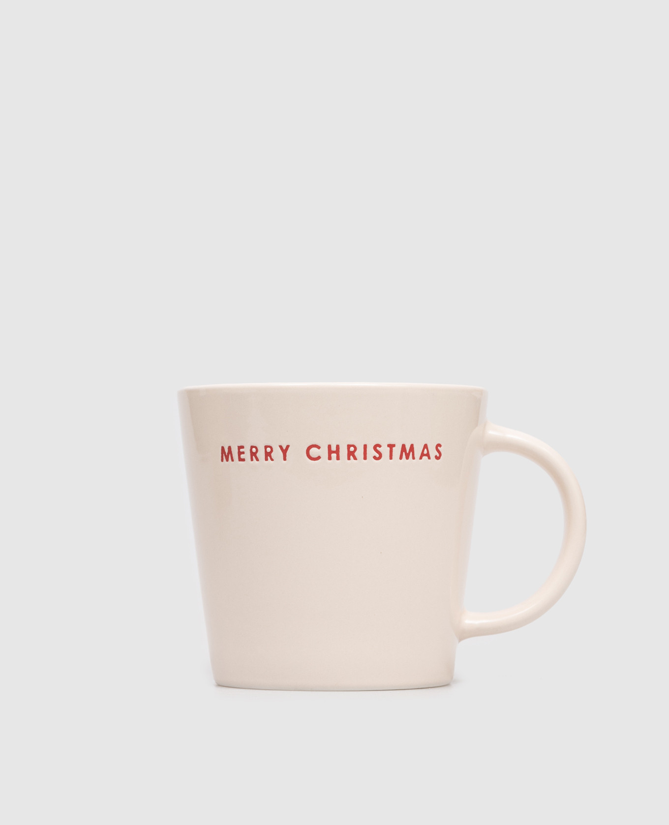 

Beige ceramic tea cup MERRY CHRISTMAS Vondels