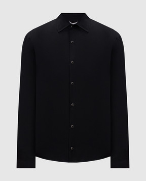 Marco Pescarolo Black wool shirt ZENITH5416
