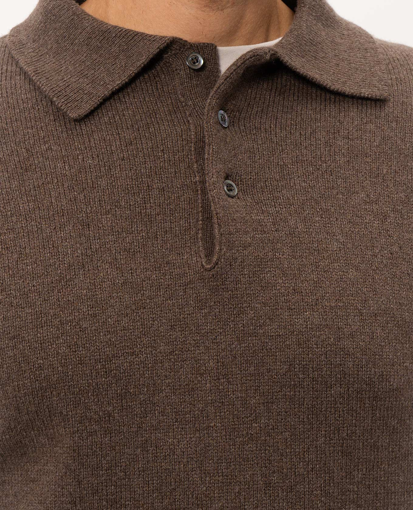 Brown wool and cashmere sweater Pini Parma 5
