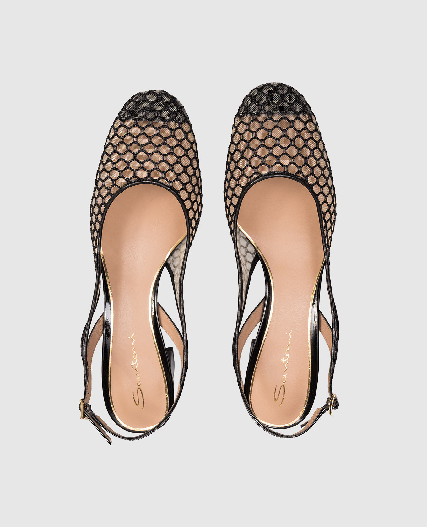 

Black slingbacks Santoni