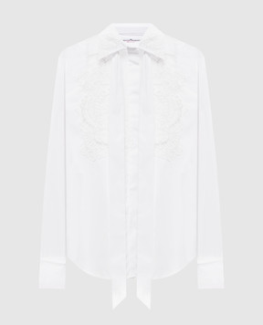 Ermanno Scervino White blouse with lace D492K773APBQP