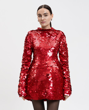 Max Mara Sportmax TEFRITE red dress with sequins TEFRITE04