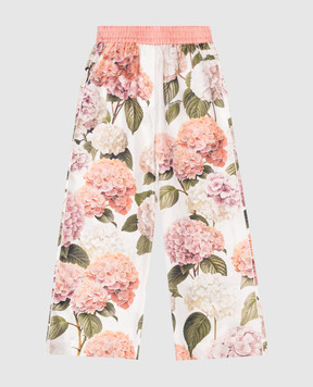 Dolce&Gabbana Children's printed silk pants L53P36HI118812+