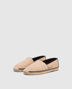 Brunello Cucinelli Beige nubuck espadrilles MZUOXPQ726