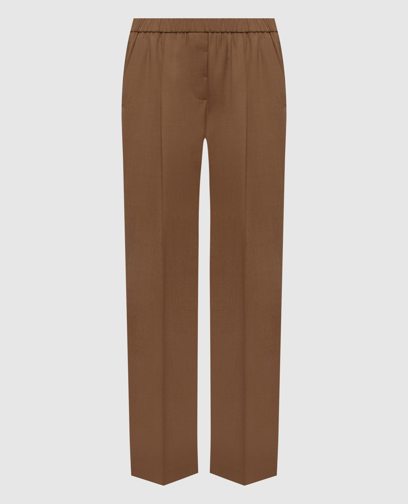 Brown wool pants Peserico