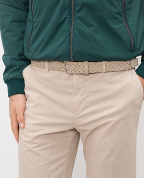 ISAIA Beige suede braided belt FB0047PLF40
