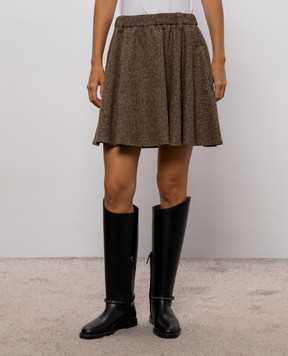 Brunello Cucinelli Brown skirt with wool MD002G4103