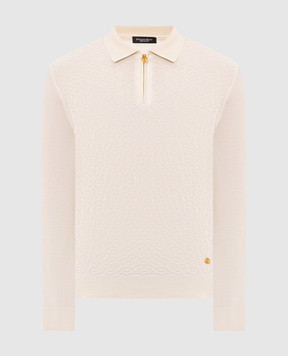 Stefano Ricci Ivory cashmere and silk polo K808110P30F26375