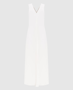 Brunello Cucinelli White maxi dress with monil chain MA029A5450