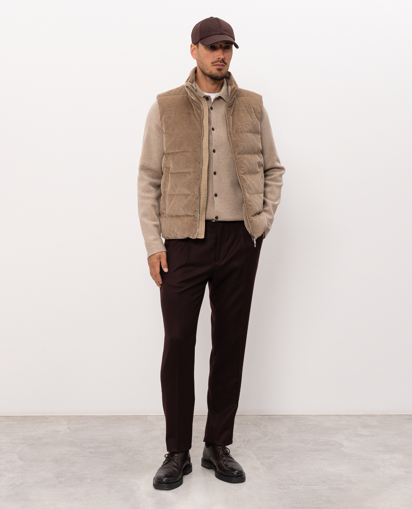 Beige wool and cashmere shirt Peserico 2