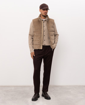 Peserico Beige wool and cashmere shirt R59599F1209470