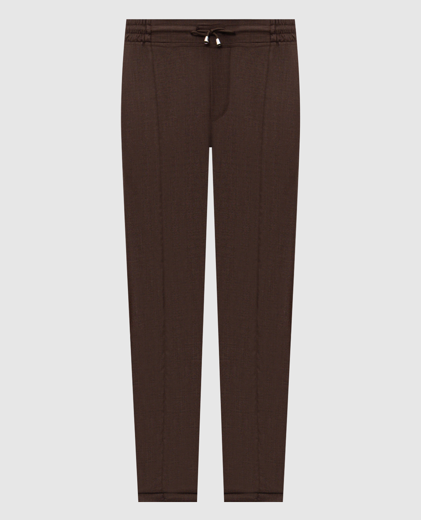 Brown wool and silk pants