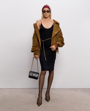 Saint Laurent Black dress with an open back 868281Y38DS