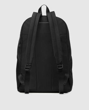 Maison Margiela MM6 Black backpack with logo patch SB5WA0006P8504