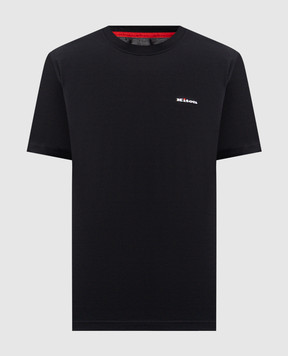 Kiton Navy T-shirt with embroidered logo UMK1274