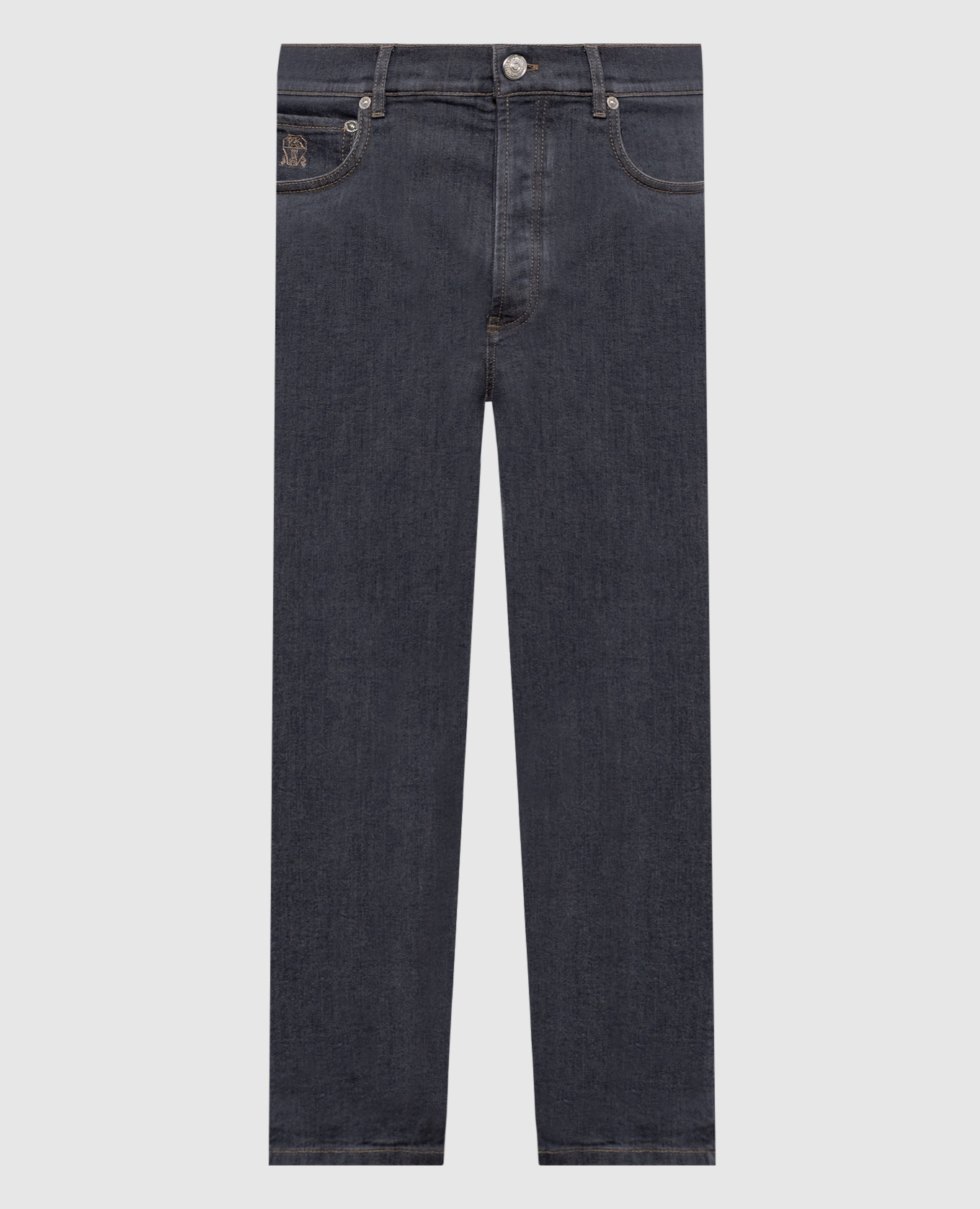 

Grey jeans with logo Brunello Cucinelli