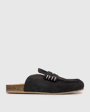 JW Anderson Black suede Stitch mules LF0084LA0319