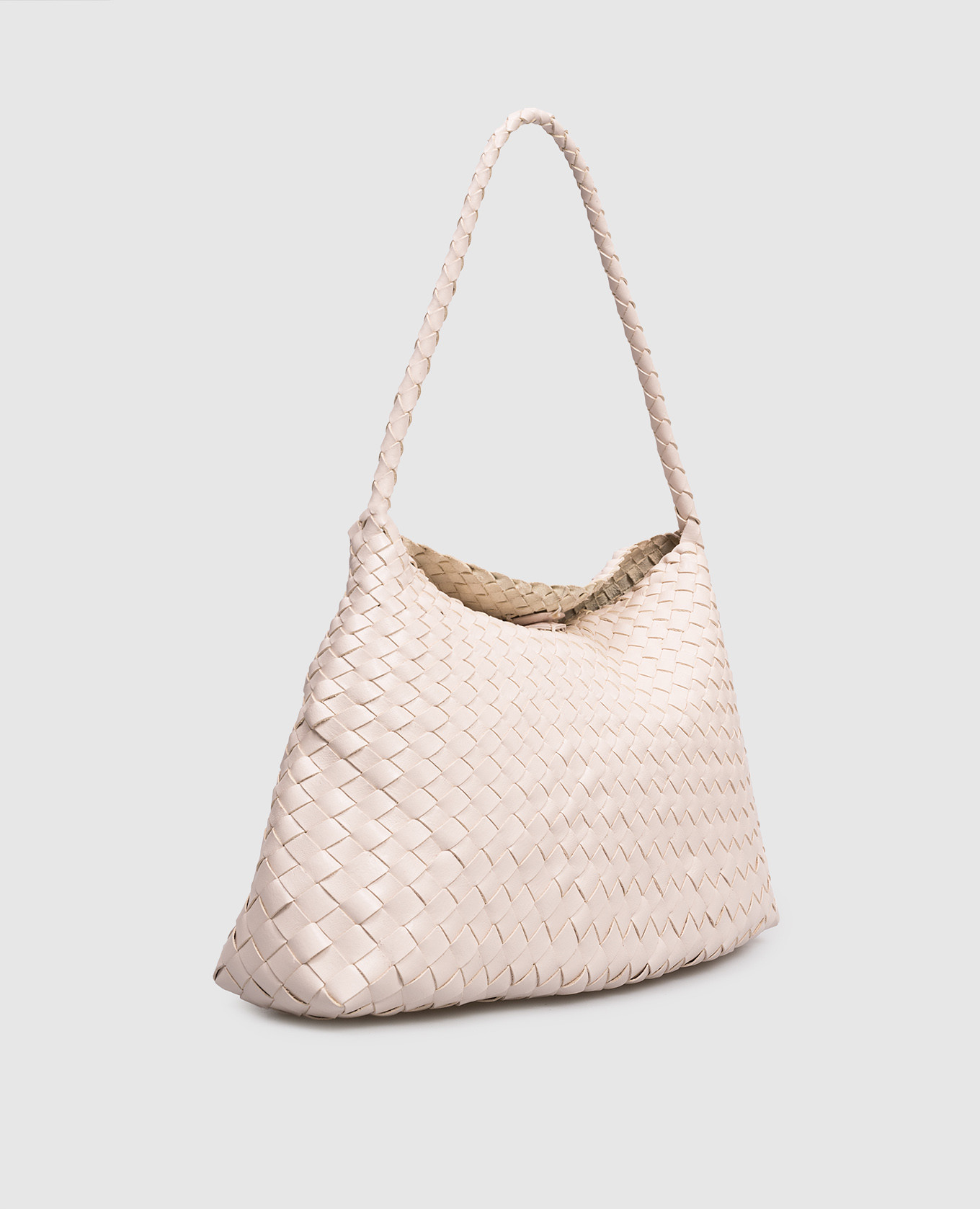Pink leather woven bag Santa Maria Dragon 3