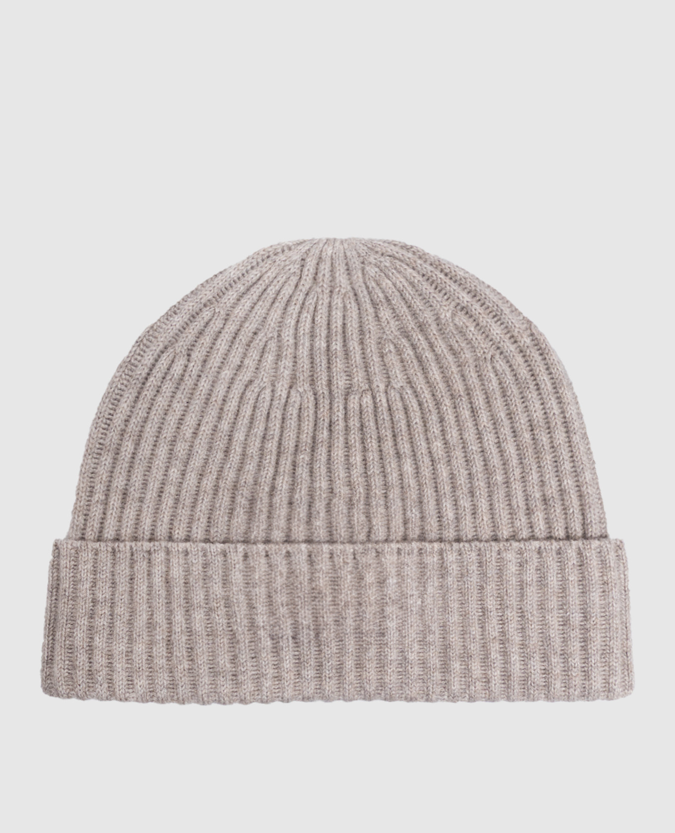 Beige cashmere hat