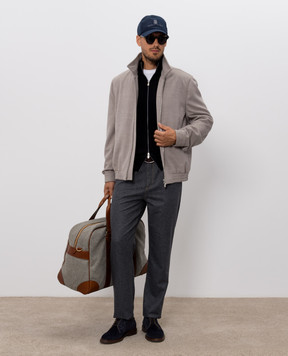 Brunello Cucinelli Gray wool pants M038PF1012