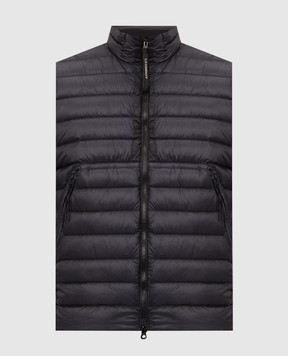 C.P. Company Blue down vest with logo patch MVE703M110416A