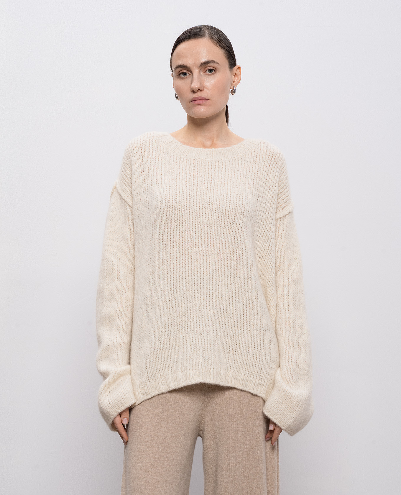 

White alpaca and cashmere sweater Demiur