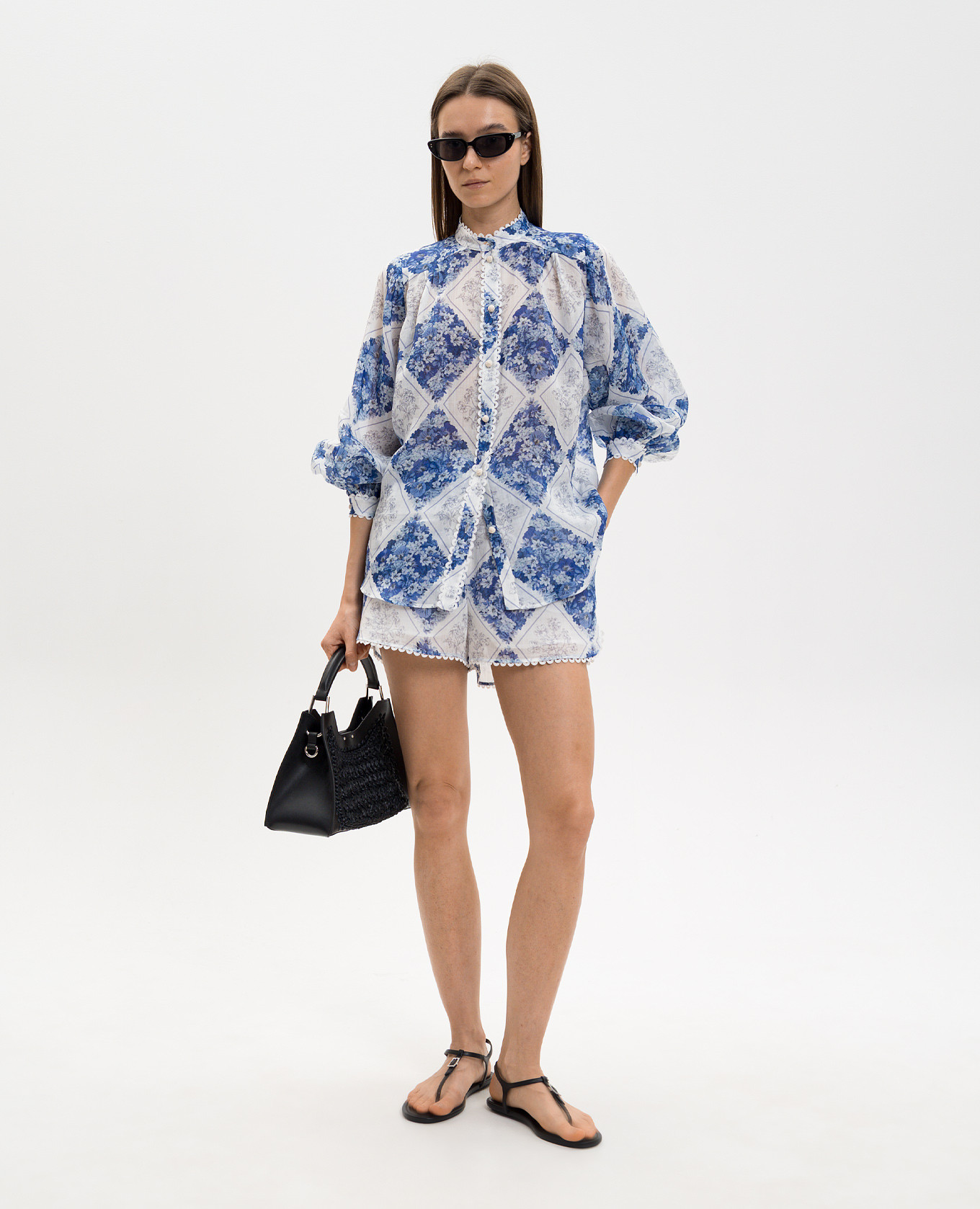 

Printed frame shorts Twinset, White