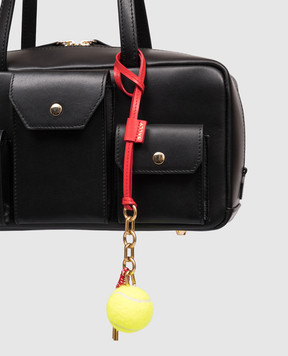 Bally Red tennis ball shaped bag keychain WLK01FVT961