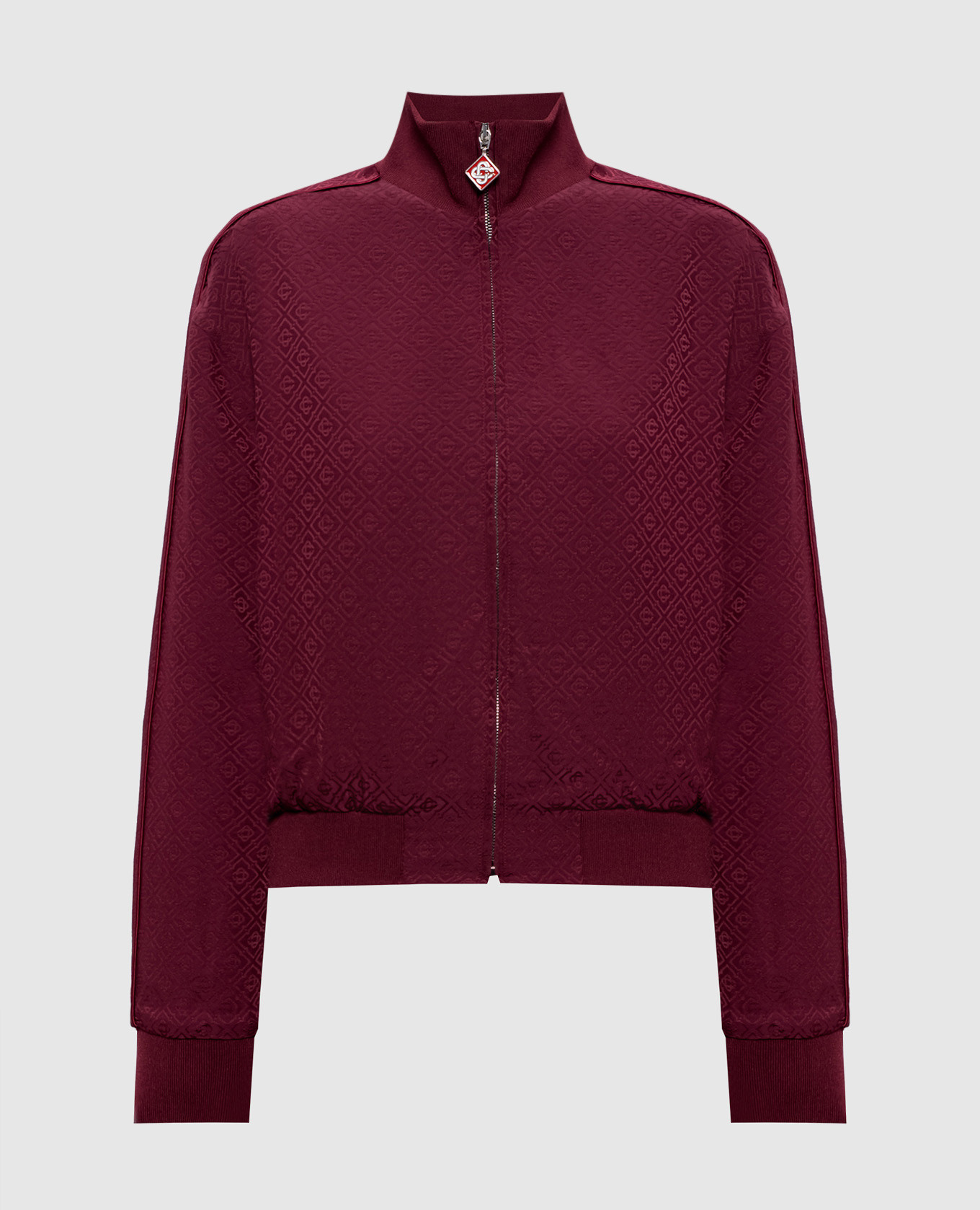 

Burgundy sports jacket with emblem pattern Casablanca
