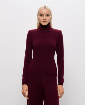 Allude Burgundy cashmere turtleneck 26511195