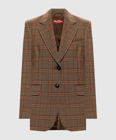 TALCA brown checked wool jacket