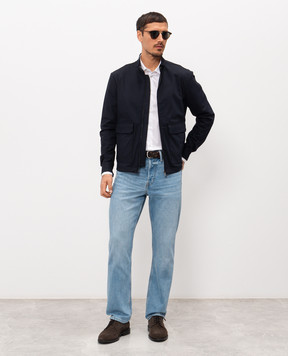 Trussardi White shirt with embroidered emblem 5005N000051NMS100T10
