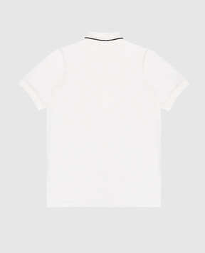 C.P. Company Children's white polo shirt with logo print CUM00ZLFA0448