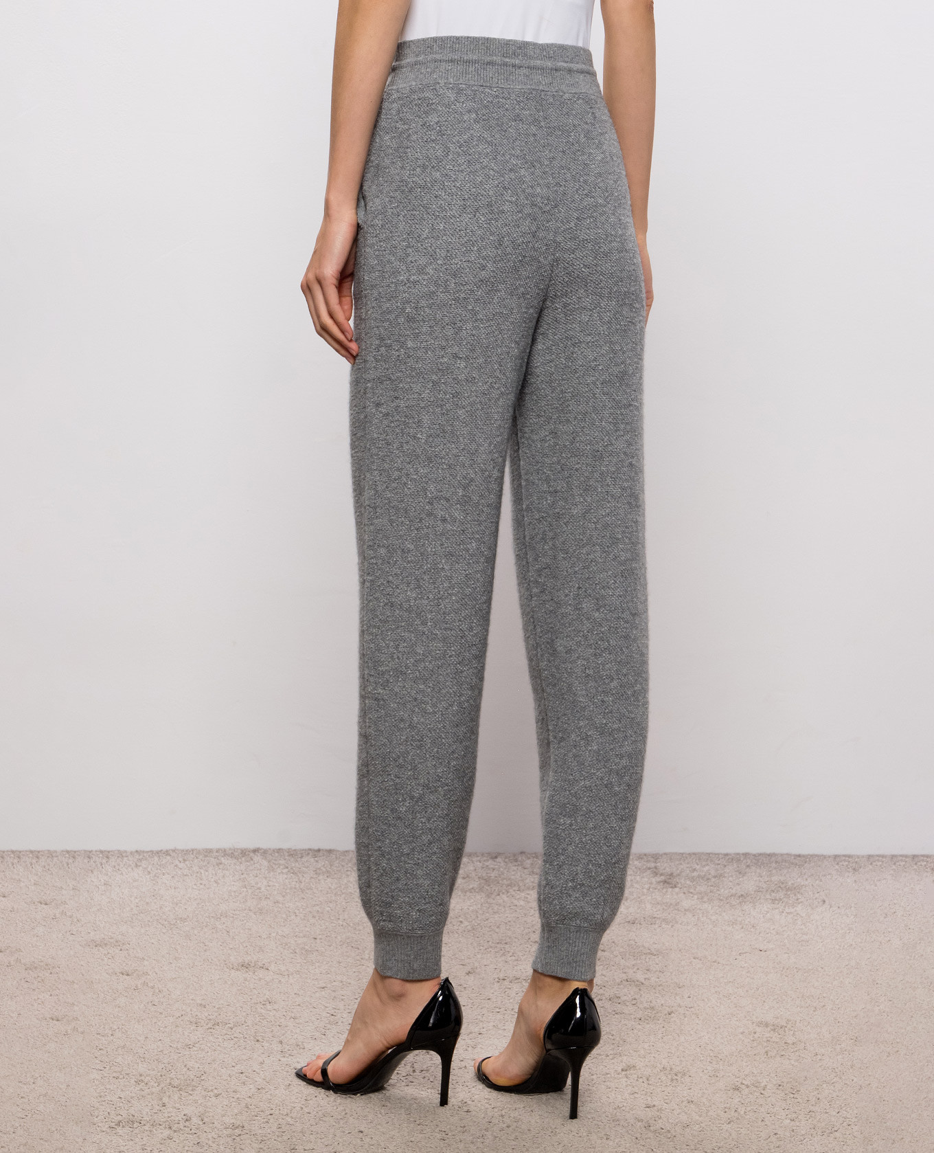 Klara grey wool and cashmere joggers Victoria Beckham 4