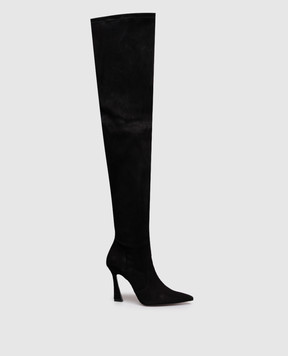 Stuart Weitzman Black suede ULTRAVINNIE over-the-knee boots SM574